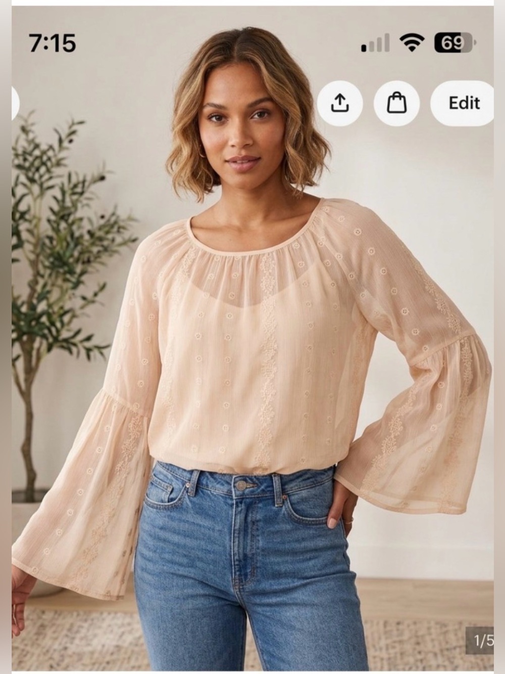 Knox  Rose Blouse Size Small